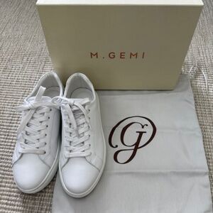 M. GEMI Palestra Due White Leather Sneakers Size 37.5